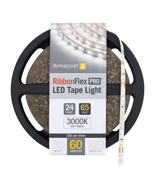 Armacost Lighting RibbonFlex Pro 20M (65.6 ft) 24-Volt White Tape Strip Light 60 LEDs/m Soft White (3000K) (new)