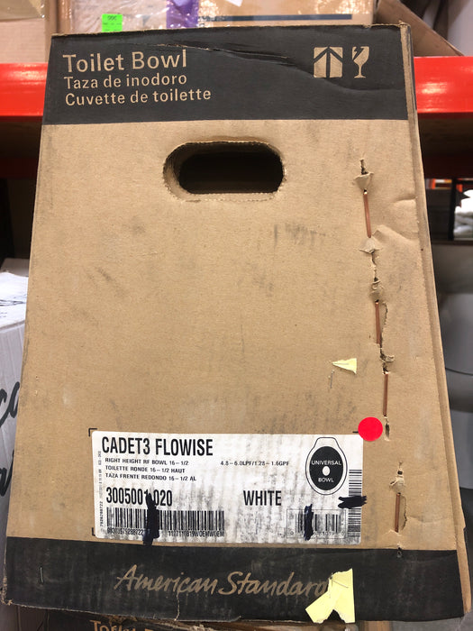 American Standard Cadet 3 Flowise Right Height RF Bowl (new)