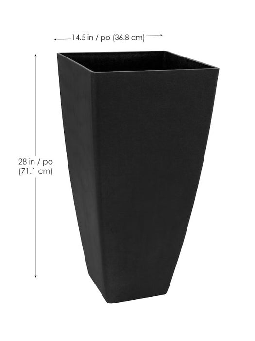 Tierra Verde 28-inch Capella Planter, Black