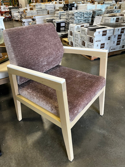 Accent Chair in Rose Velveteen Performance Fabric (used)