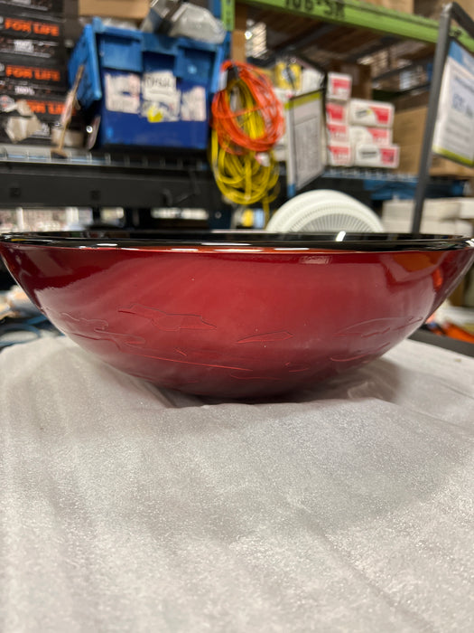 Orange Glass Vessel Sink (new)