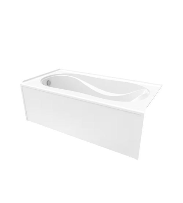 MAAX Cocoon Sleek 60L x 30W IFS Acrylic Alcove Left-Hand Drain Bathtub in White  (new)