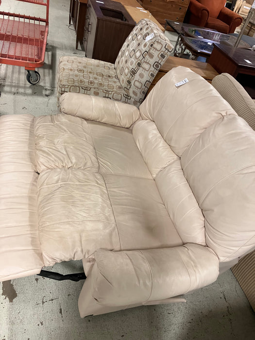 Cream Recliner Loveseat