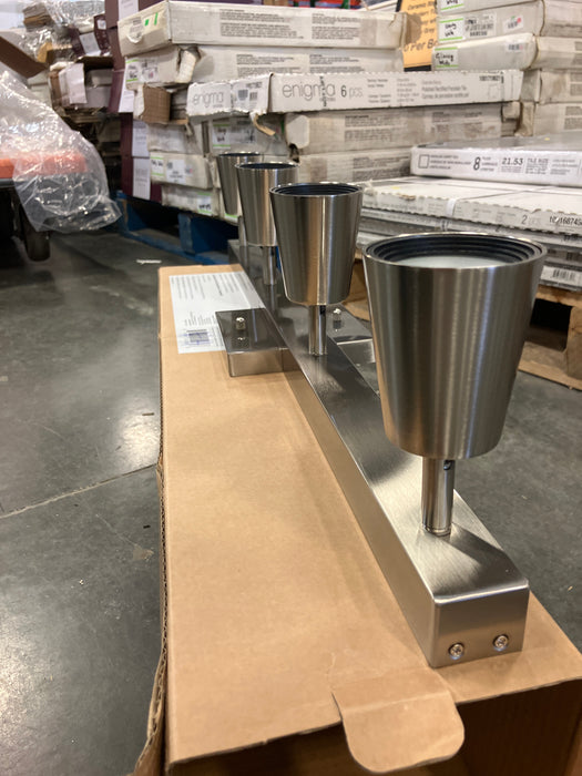 34-inch 4-Light Integrated LED Dimmable White Linear Track Lighting with Adjustable Directional Heads