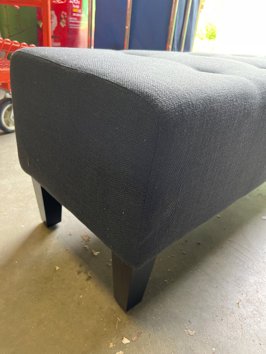 Corliving Black Fabric Button-Tufted Accent Bench (new)