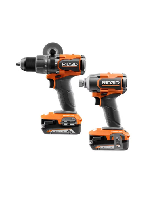 RIDGID 18V Brushless Drill/Driver and 3-Speed Impact Driver Kit with (2) 2.0 Ah Batteries & Charger (new)