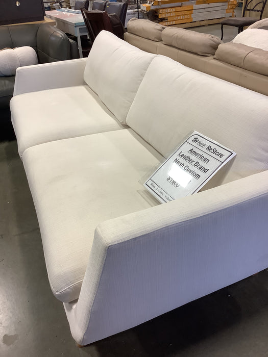 American Leather Brand Nash Custom Linen Sofa (USED)