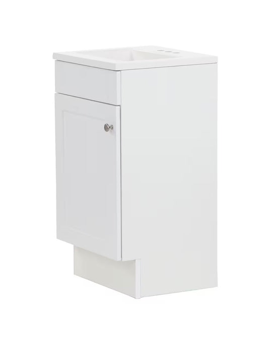 St. Paul Addison 18-inch W Bathroom Vanity in White with Cultured Marble Sink Top (new)