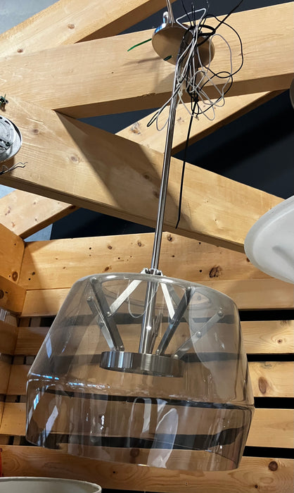 LED Pendant Light in Smoked With Nickel (New)