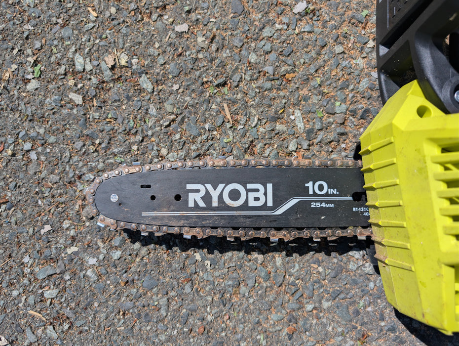 RYOBI 40V 10-inch Cordless Battery Chainsaw (Tool Only) Used*