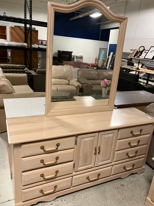 Wood Dresser with Mirror