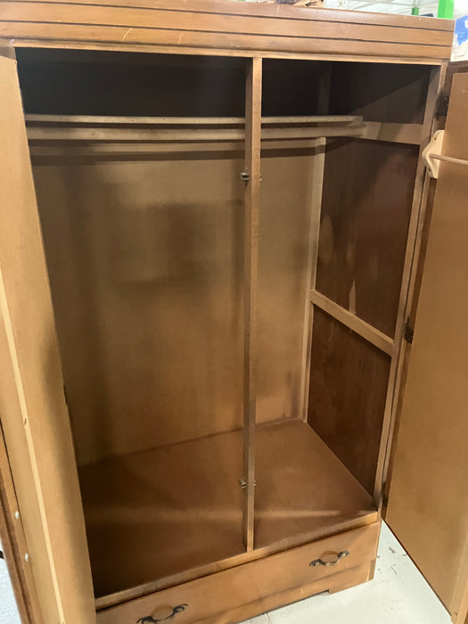 Wood Armoire with Mirrors