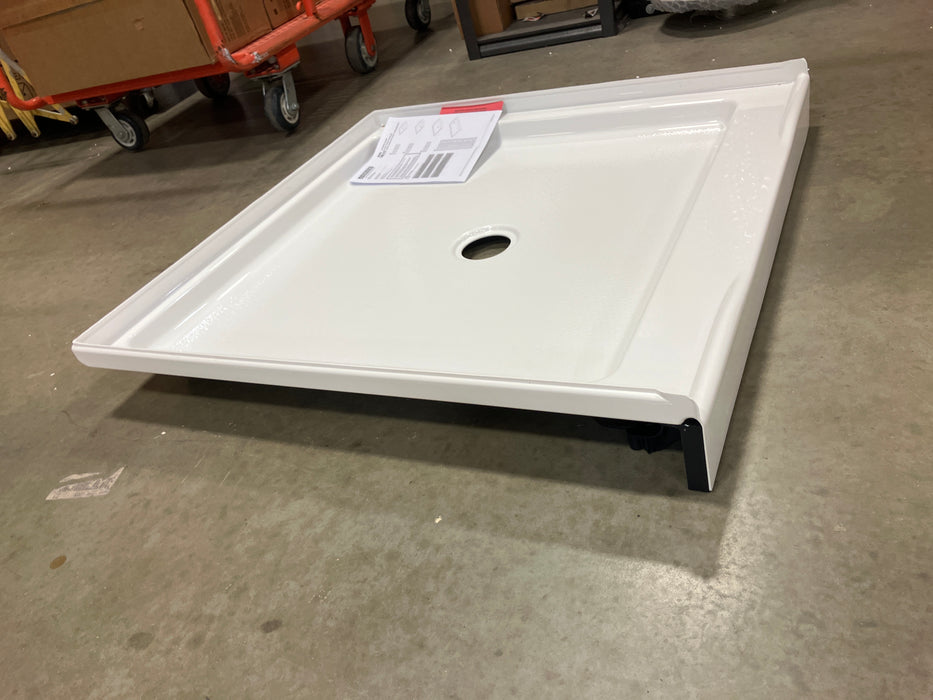 Delta Classic 500 36 in. L x 36 in. W Alcove Shower Pan Base with Center Drain in High Gloss White