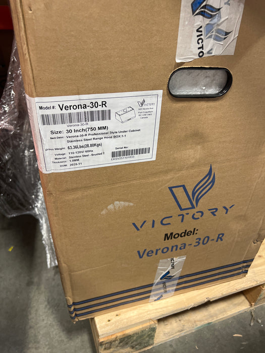 Victory 30 Inch 700 CFM Insert Range Hood in Stainless Steel (new)