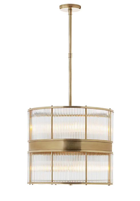 Allen Large Natural Brass Chandelier