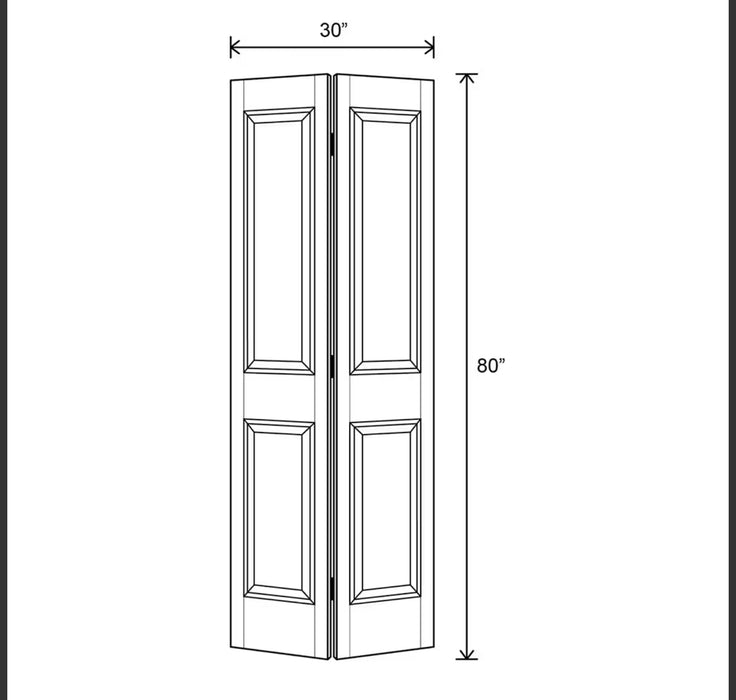 Masonite 30-inch x 80-inch Primed 2 Panel Hollow Core Smooth Interior Bi-fold Door (New)