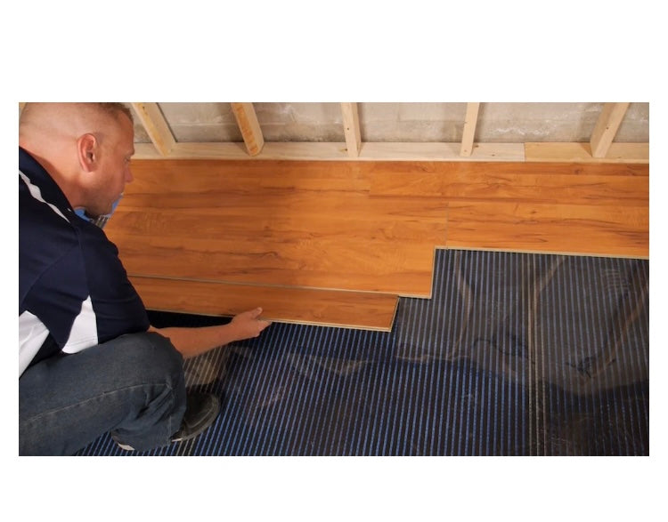 QuietWarmth 3 ft. x 10 ft. 120V Floor Heating System for Laminate, Vinyl, and Floating Floors (30 sq. ft.) New*