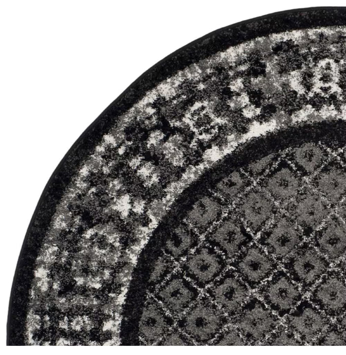 Safavieh Adirondack Luther Black / Silver 6 ft. x 6 ft. Indoor Round Area Rug (New)