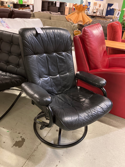 Black leather swivel Chair (used)