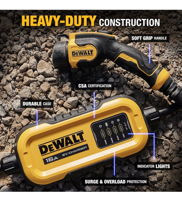 DEWALT Level 2, Heavy-Duty Portable Electric vehicle Charger, 16 Amp, 120/240 VAC 3.84 Kw, 25ft. Cord (used missing pieces)