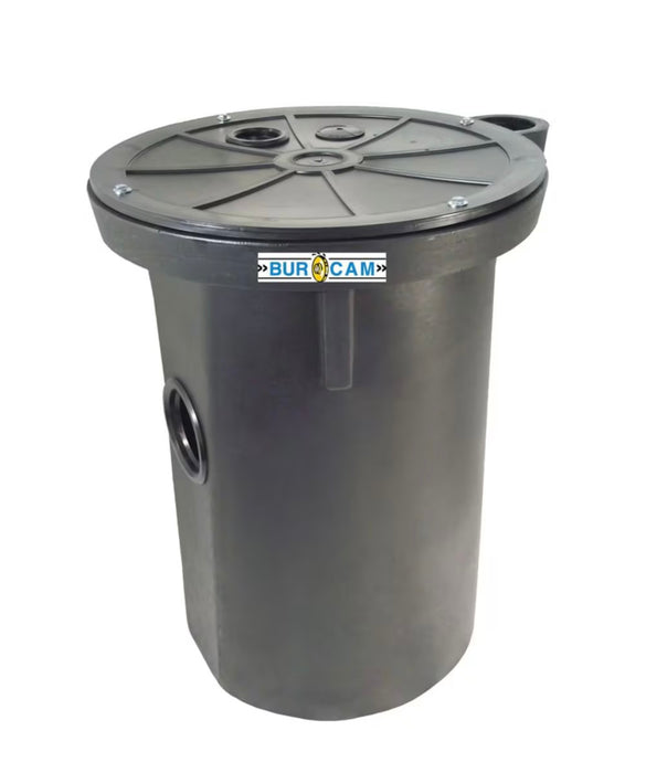 Burcam 18 Inch X 30 Inch Lid & Sewage Basin With 2'' Discharge / 3'' Vent (new)