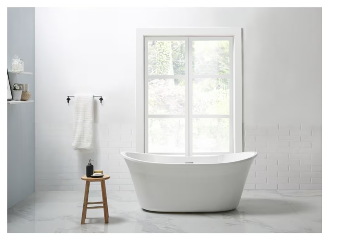 Ove Decors Riley 60" Freestanding Tub in White (new)