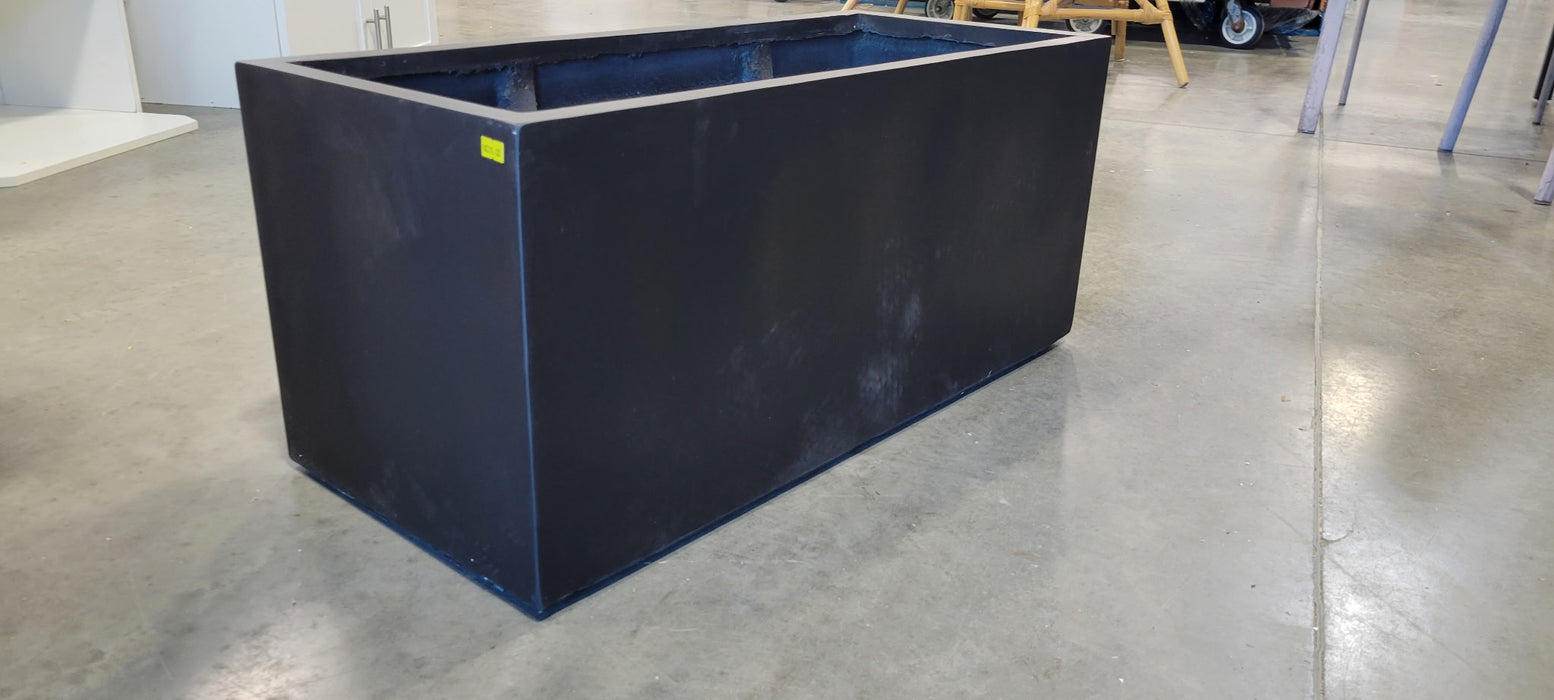 Black Rectangular Modern Fiber Glass Planters (new)