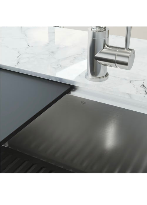 VIGO Mercer 36" 20 Gauge Stainless Steel Single Bowl Undermount Kitchen Sink with Accessories (new)