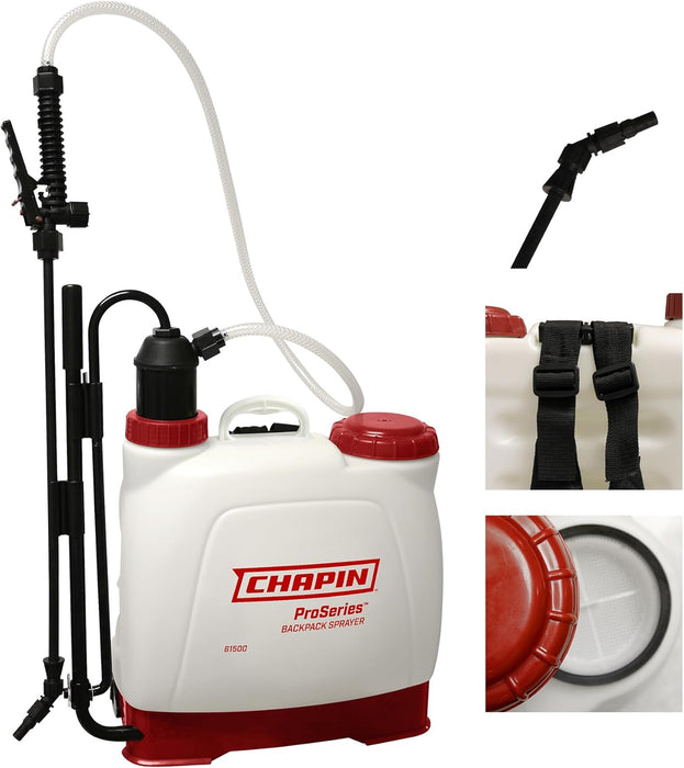 Chapin 61500 Euro Style Backpack Poly Sprayer, 4-Gallon