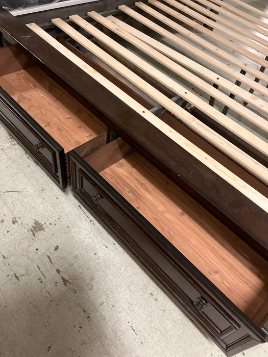 Brown king size bed frame (used)