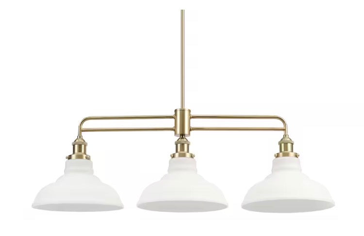 Globe Electric 3-Light Bronze Dining Room Chandelier, Linear Kitchen Island Pendant Light