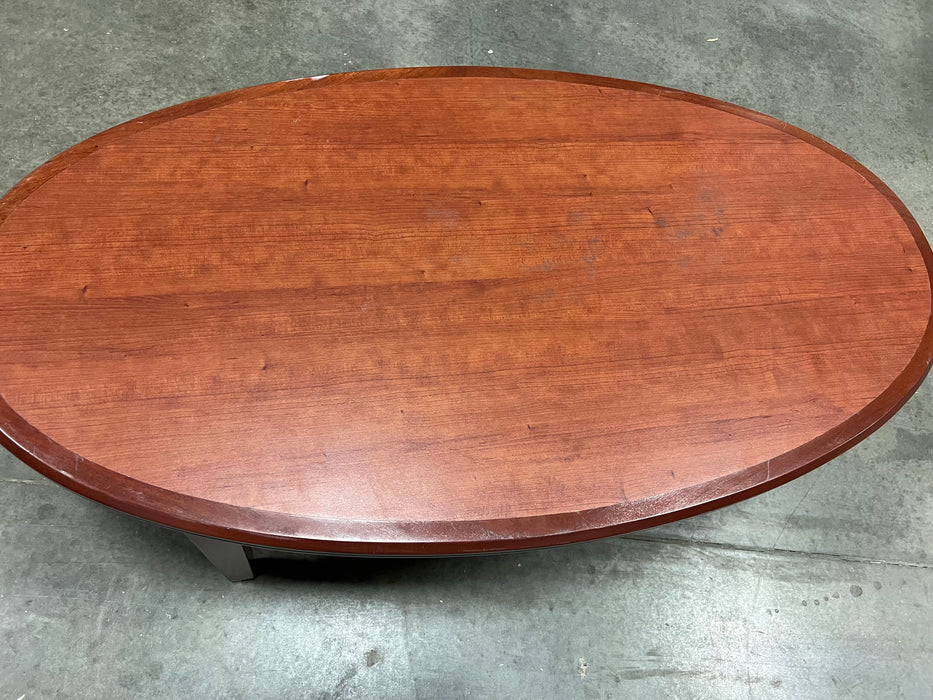 Apartment Sized Veneer Oval Coffee Table (used)