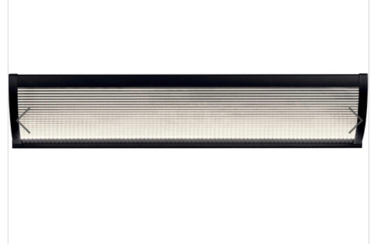 Roone LED 24 inch Matte Black Bathroom Vanity Light Wall Light, Medium (New)