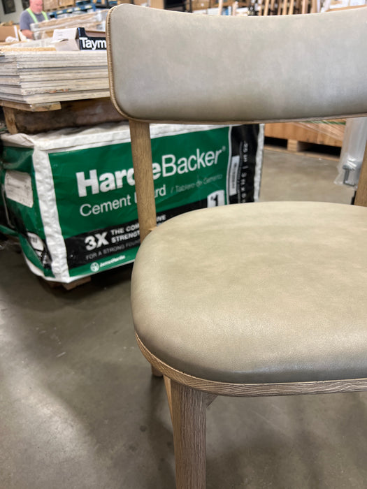 Grey/Beige Wooden Accent Chair (new)