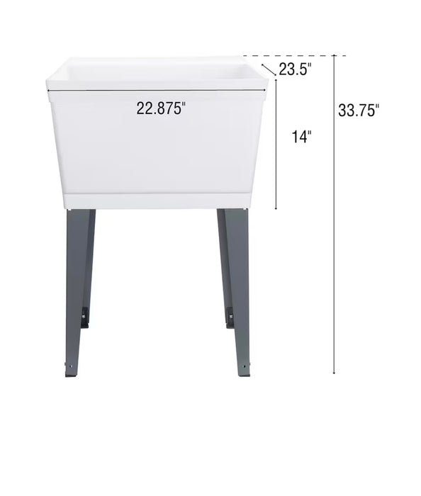 TEHILA White Standard 19 Gallon Utility Tub (tub only) (new)