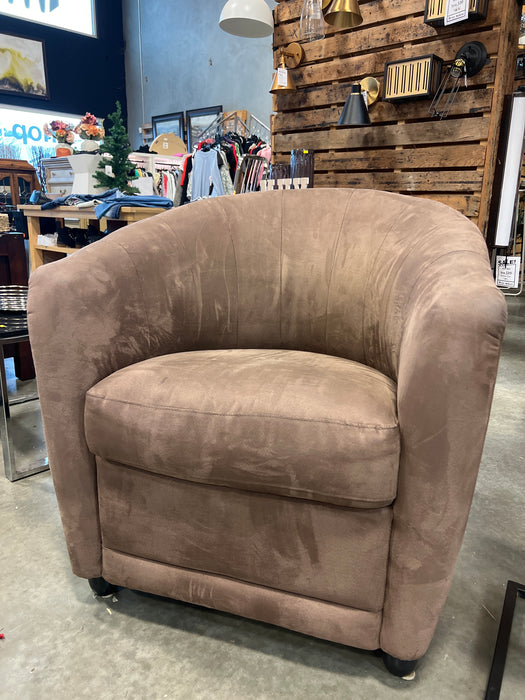 Microsuede Brown Tub Chair (used)