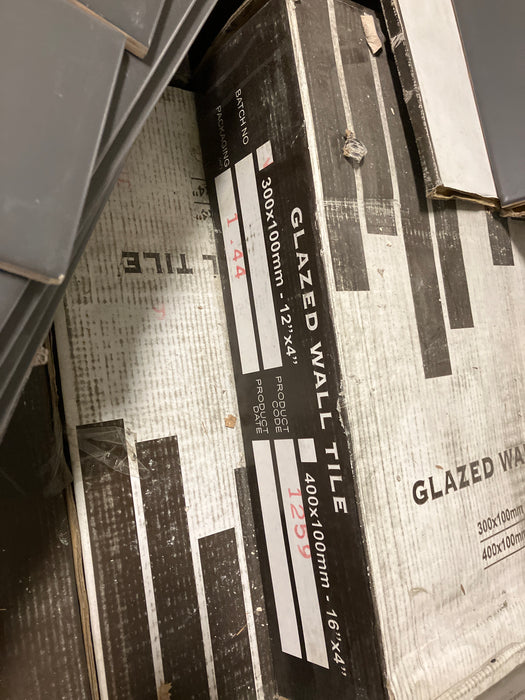 Black glazed wall tile