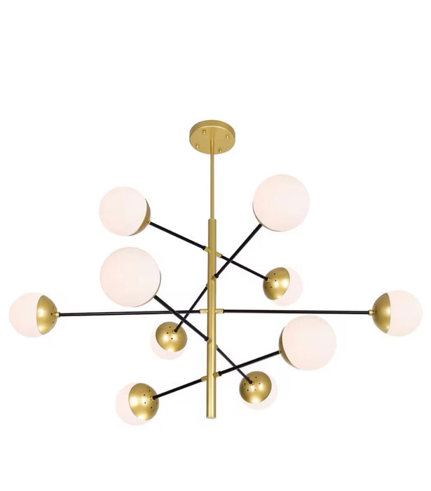 CWI Lighting Compass 10 Light Medallion Gold Chandelier (new)