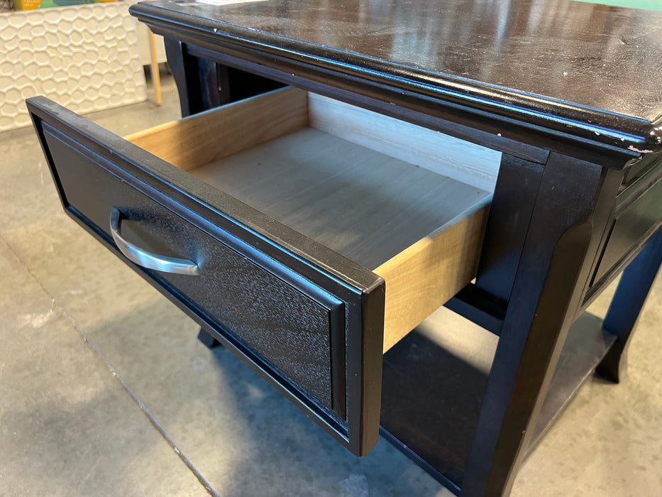 Espresso Drawer Nightstand with Tray (used)