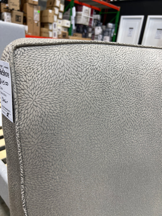 Silver Upholstered Armless Chair (used)