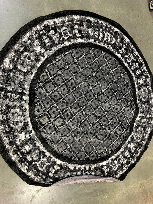 Safavieh Adirondack Luther Black / Silver 6 ft. x 6 ft. Indoor Round Area Rug (New)