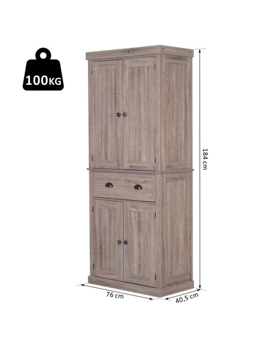 HOMCOM Traditional Kitchen Storage Cabinet with Enclosed Storage Space MDF Board w/ 2 Drawers (new)
