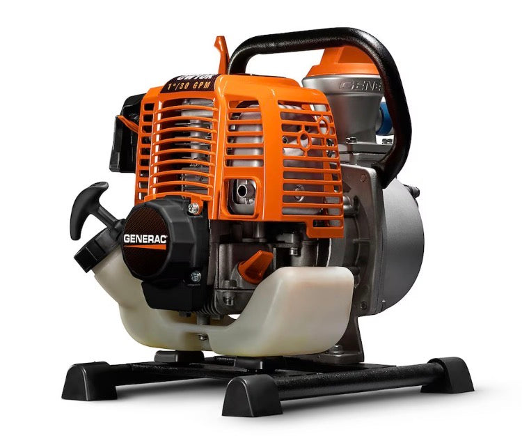 Generac 2HP 1 In. Gas Powered Clean Water Pump with Hose Kit (new)