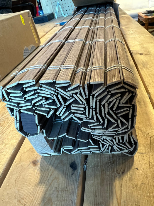 Home Decorators Collection 23-Inch W x 48-Inch L Driftwood Bamboo Cordless Roman Shades (new)