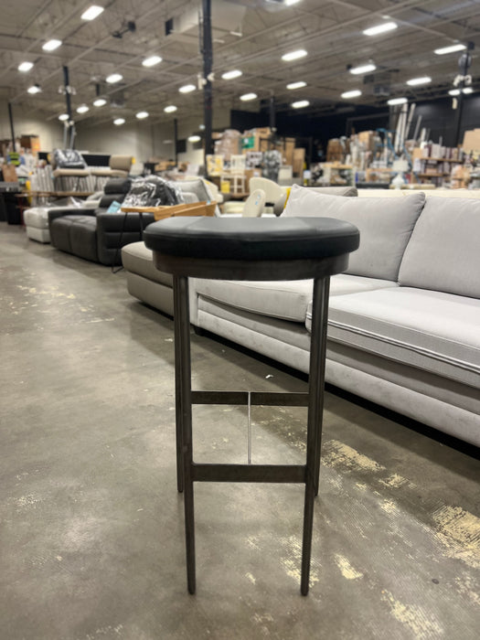 Industrial Style Leather Barstool