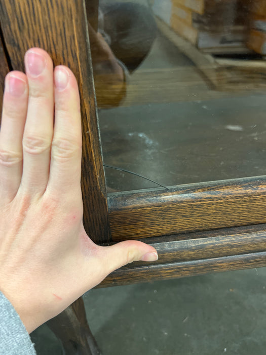 Antique Wooden Curio Cabinet with Claw Feet (used)