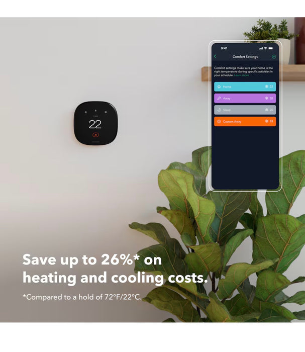 ecobee Smart Thermostat Enhanced, Programmable Wi-Fi Thermostat, Works with Siri, Alexa, Google Assistant Smart Home - ENERGY STAR® (new)