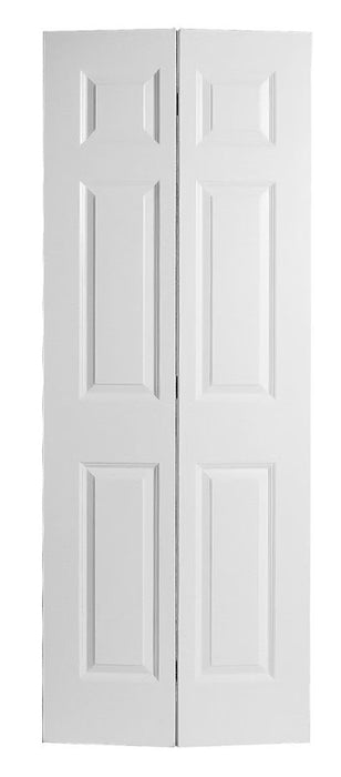 Masonite 36-inch x 80-inch Primed 6 Panel Hollow Core Textured Interior Bi-fold Door