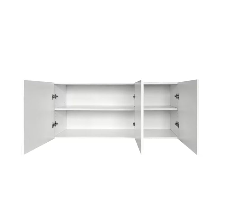 Eurostyle Capri - Laundry Wall Cabinet with 3 door in white, 54 inch x 16 inch x 22 5/8 inch (new)