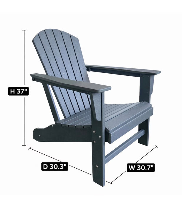 Think Patio Traditional Resin Wood Patio Muskoka Chair in Slate Grey (new)